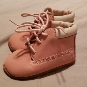 Timberland dusty pink size 2 infant booties